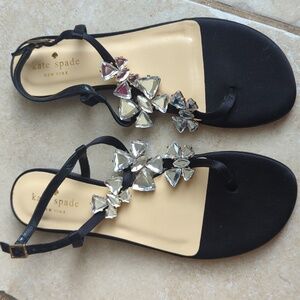 ✨kate spade black flat sandals